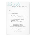 Silver blu gala formal event elegant RSVP response Announcement