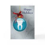 silver blue Dentist Holiday Cards cards