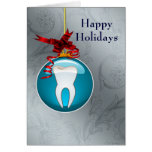 silver blue Dentist Holiday Cards cards