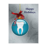 silver blue Dentist Holiday Cards postcards