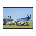 Silver & Blue, P51 Mustang, Side_WWII Planes Canvas Print