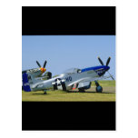 Silver & Blue, P51 Mustang, Side_WWII Planes Postcard