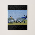 Silver & Blue, P51 Mustang, Side_WWII Planes Puzzle