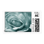 Silver Blue Rose Wedding Postage stamp