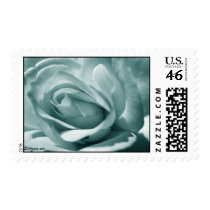 Silver Blue Rose Wedding Postage
