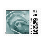 Silver Blue Rose Wedding Postage