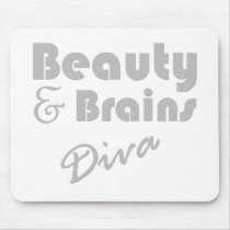 Silver Bold Diva mousepads