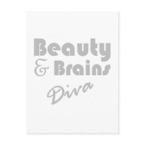 Silver Bold Diva postcards