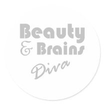 Silver Bold Diva stickers by divagifts Silver Bold Diva stickers
