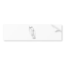 Silver Bride and Groom Art Bumper Sticker