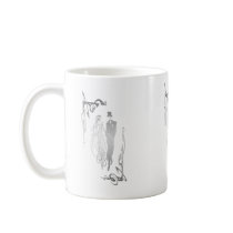 Silver Bride and Groom Art Mug
