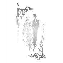 Silver Bride and Groom Art T-shirts