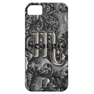 Silver Brocade Pattern Metallic Scorpio Case iPhone 5 Covers