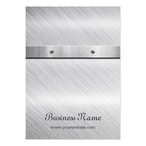 Silver Brushed Metal - Earring Display Card Business Cards (front side)