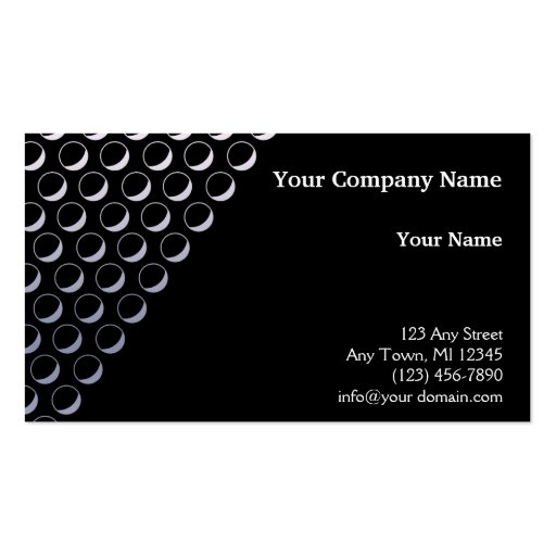 Silver Bubbles Business Business Card (front side)