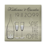 Silver Bubbles Celebration Save The Date Magnet
