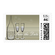 Silver Bubbles Celebration Save The Date Stamps by fat_fa_tin Silver Bubbles Celebration Save The Date Stamps