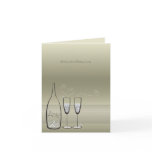 Silver Bubbles Celebration Thank You Note Card
