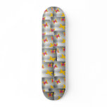 Silver butterflies skateboard