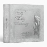 Silver Calla 25  Anniversary - Customize Vinyl Binder