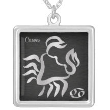 Silver Cancer Zodiac Symbol Custom Jewelry