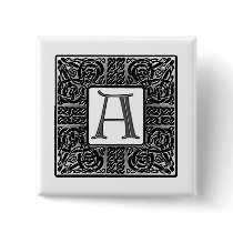 Silver Celtic "A" Monogram buttons