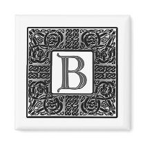 Silver Celtic "B" Monogram magnets by CelticDreams Silver Celtic "B" Monogram magnets