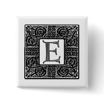 Silver Celtic "E" Monogram buttons