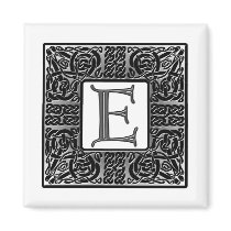 Silver Celtic "E" Monogram magnets