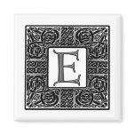 Silver Celtic "E" Monogram magnets