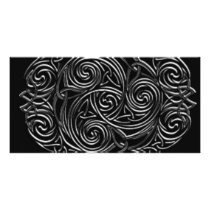 Silver Celtic Emblem Photo Greeting Card