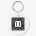 Silver Celtic "H" Monogram keychains by CelticDreams Silver Celtic "H" Monogram keychains