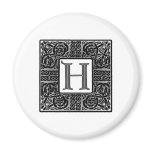 Silver Celtic "H" Monogram magnets