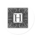 Silver Celtic "H" Monogram stickers by CelticDreams Silver Celtic "H" Monogram stickers