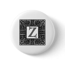 Silver Celtic "Z" Monogram buttons