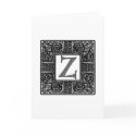 Silver Celtic "Z" Monogram cards