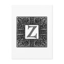 Silver Celtic "Z" Monogram postcards by CelticDreams Silver Celtic "Z" Monogram postcards