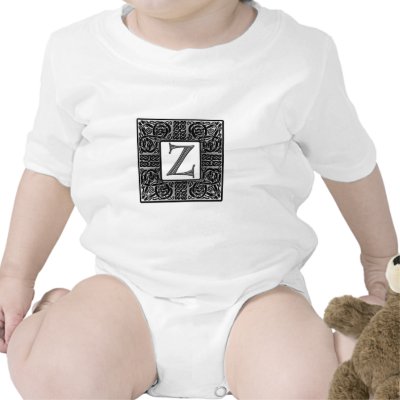 Silver Celtic "Z" Monogram Shirt by CelticDreams