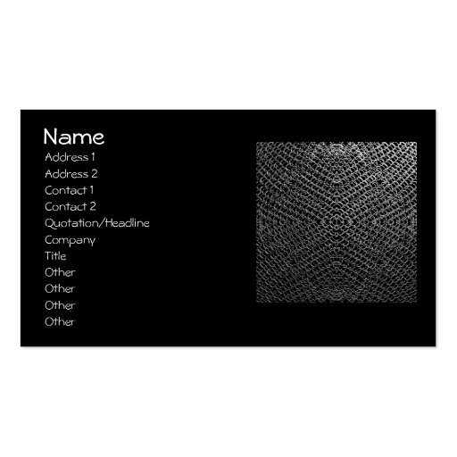 Silver Chainmail tile 196 Business Card