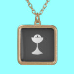 Silver Chalice and Host necklaces