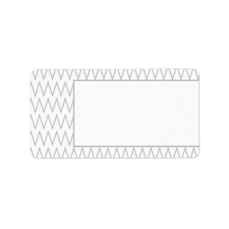 Silver Chevron Pattern Blank Address Labels label