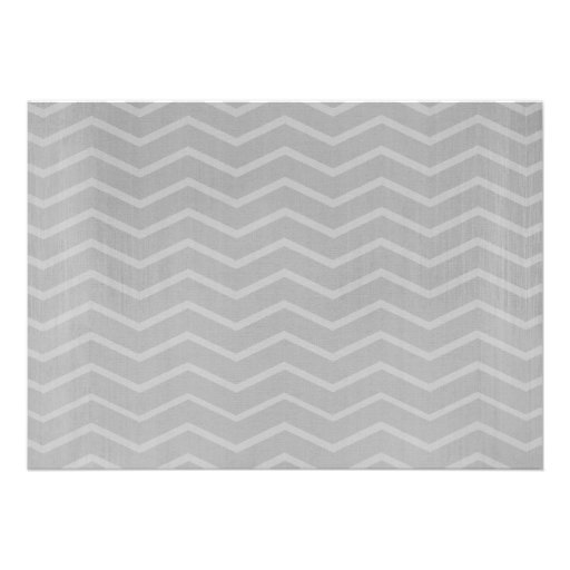 Silver Chevron Wedding Invitations