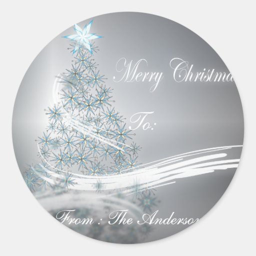 silver christmas gift tag stickers zazzle silver christmas gift tag stickers zazzle