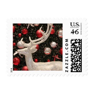 Silver Christmas Reindeer Stamps