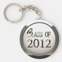 Silver Class Of 2012 Keychain