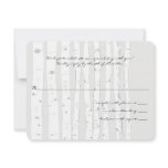 Silver Cloud Birch Tree Wedding Response Card Invite