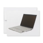 Silver colored laptop personalized invite