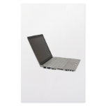 Silver colored laptop stationery design