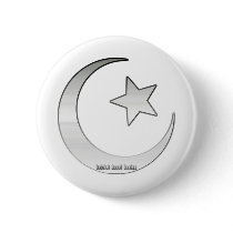 Silver Colored Star and Crescent Symbol buttons by gabrielangel Silver Colored Star and Crescent Symbol buttons