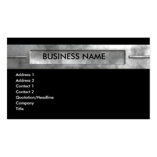 silver_company_center business card template (front side)